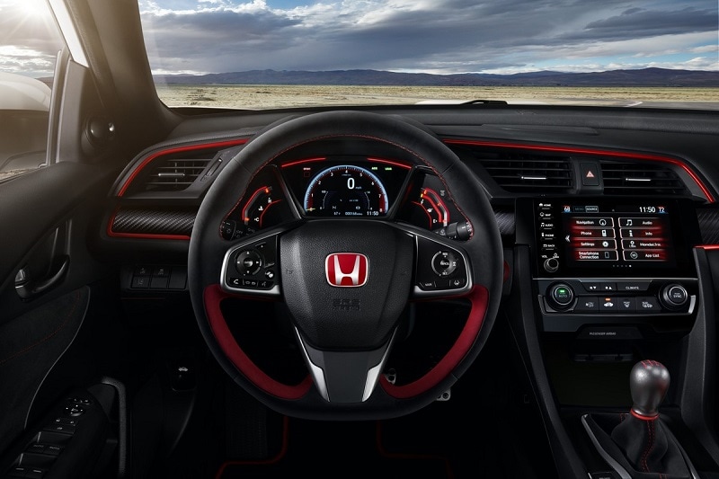 View of the safety features of the 2020 Honda Civic Type R
