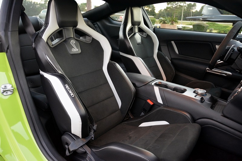 View of the safety features of the 2020 Ford Mustang Shelby GT500