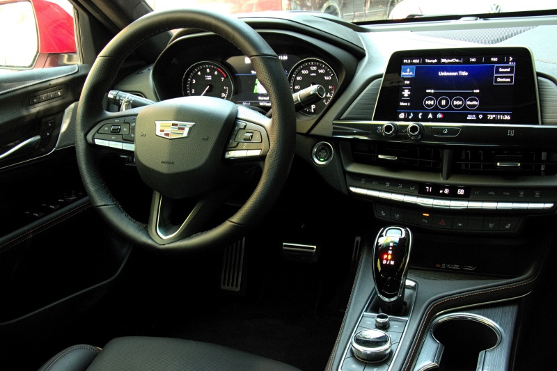 Interior view of the 2020 Cadillac CT4-V 