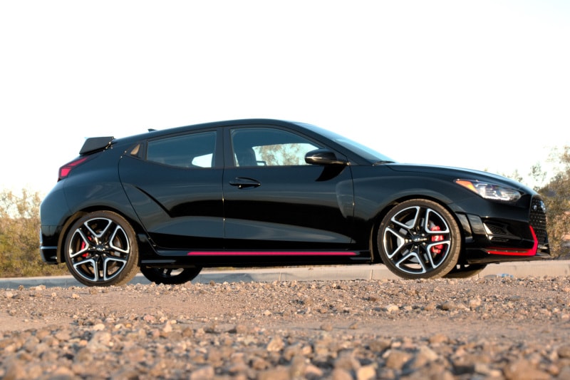 Exterior view of the 2021 Hyundai Veloster N