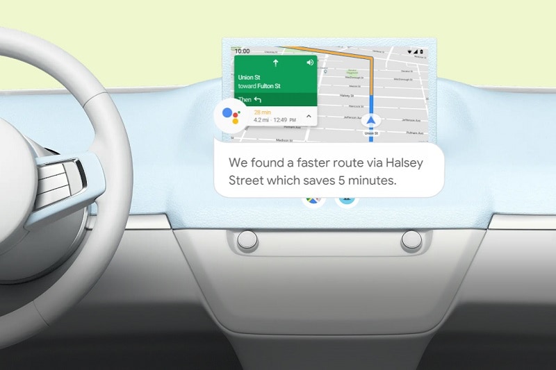Example of Smarter Navigation in Android Auto