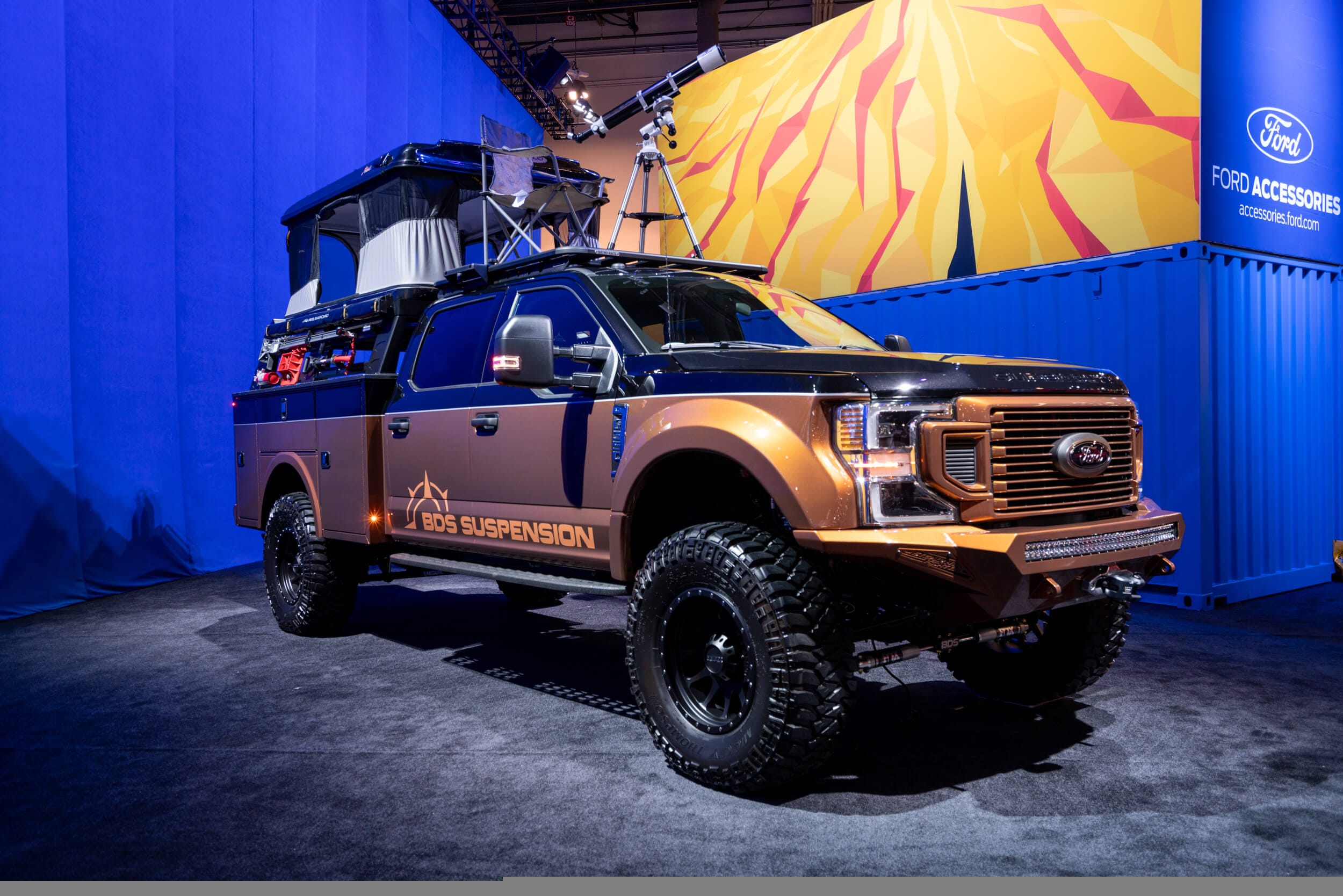 This custom Ford F-350 is ready to take you overlanding in style.