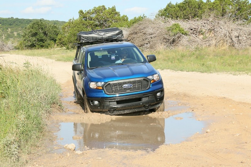 Even with the extra weight over the bed, the Ranger’s 2.3-liter EcoBoost four-cylinder engine had plenty of get-up-and-go.