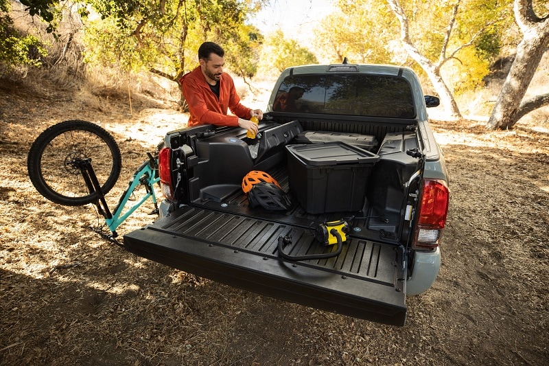 View of the Toyota Tacoma bed