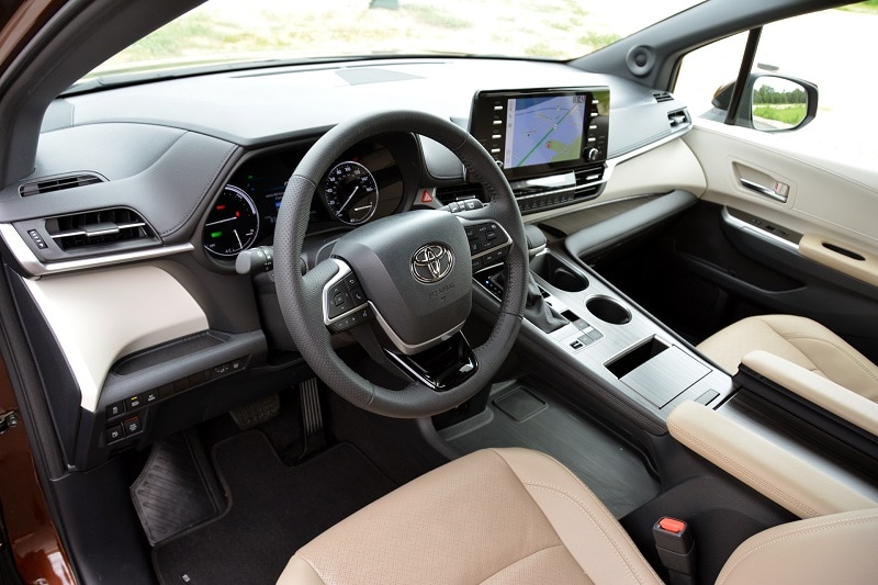 Interior view of the 2021 Toyota Sienna Limited AWD