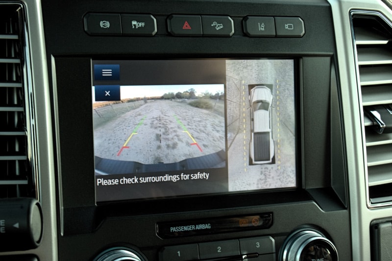 View of the safety features of the 2020 Ford F-450 King Ranch FX4