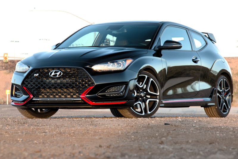 Exterior view of the 2021 Hyundai Veloster N