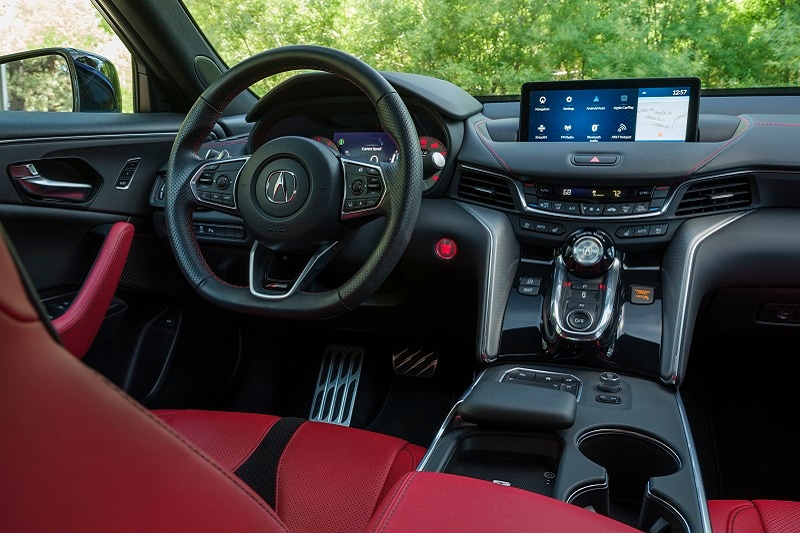 Interior view of the 2021 Acura TLX SH-AWD A-SPEC 
