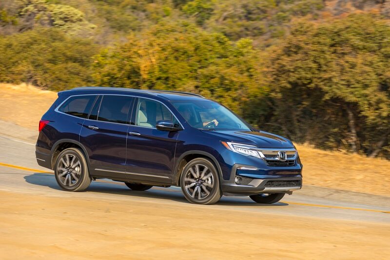 Even at its base price, the Honda Pilot's interior feels like a great place to party.