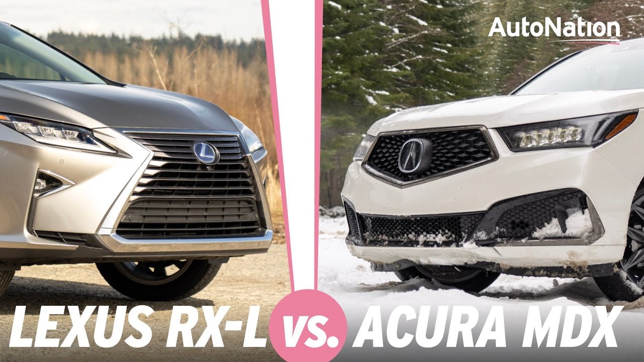 Image composition of the 2019 Acura MDX vs. 2019 Lexus RX-L