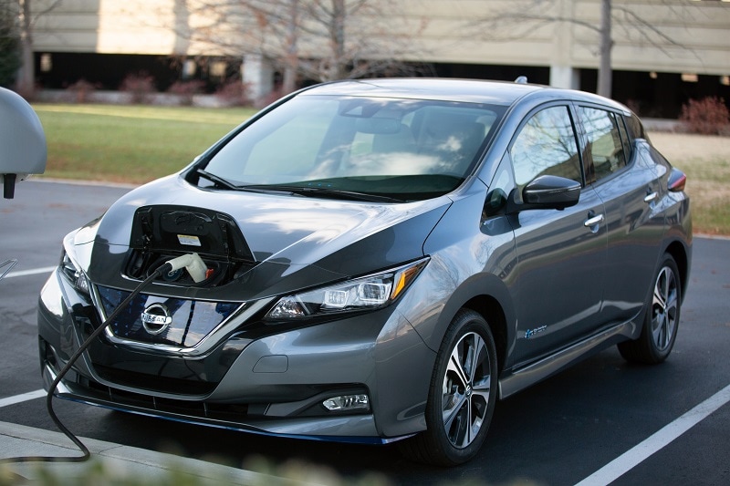 Exterior view of the Nissan Leaf