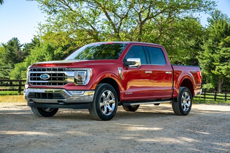 Exterior view of a 2021 Ford F-150 Hybrid