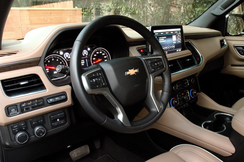 Interior view of the 2021 Chevrolet Tahoe Premier 4x4 