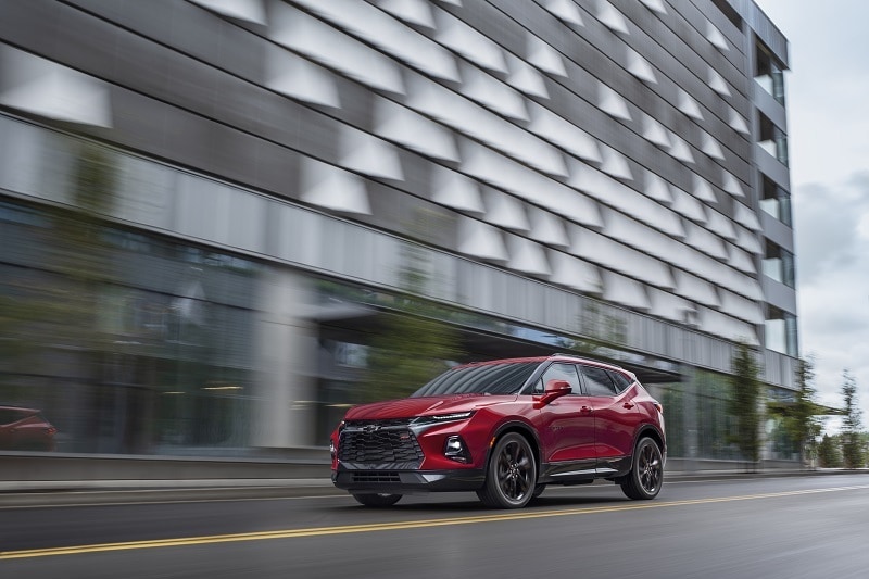 How Do NHSTA Safety Ratings Work? Exterior view of a Chevrolet Blazer