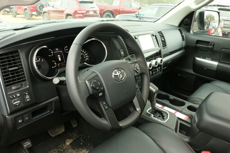 The cabin of the Toyota Sequoia is straightforward, but refined.