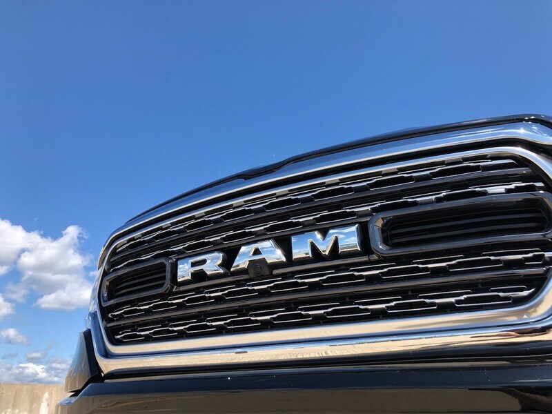 With the distinctive grille and huge RAM badge, there’s no mistaking this truck for anything else.