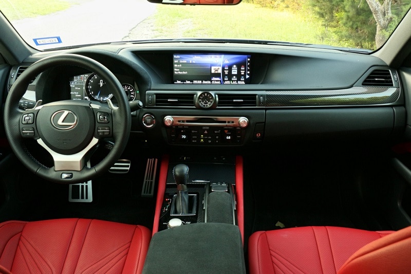Interior view of the 2020 Lexus GS F