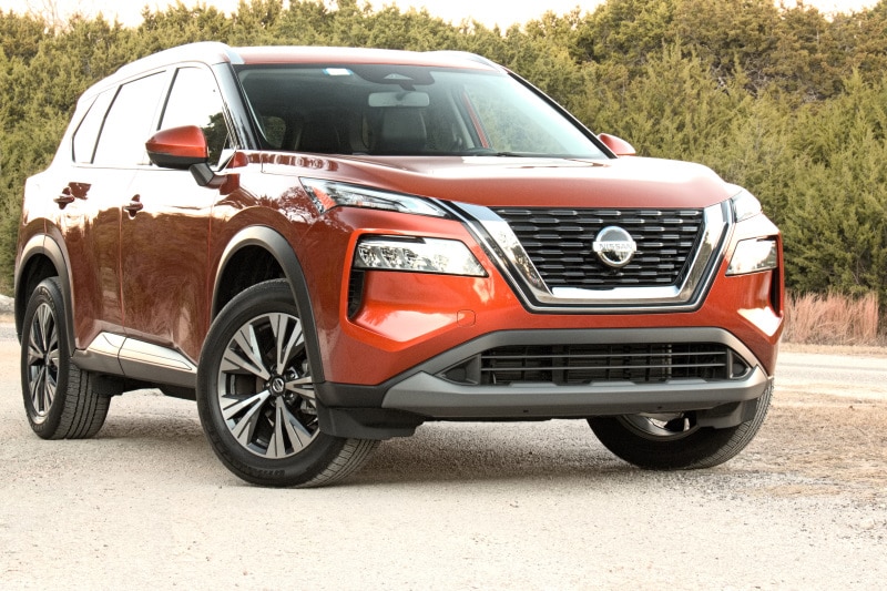 Exterior view of the 2021 Nissan Rogue SV