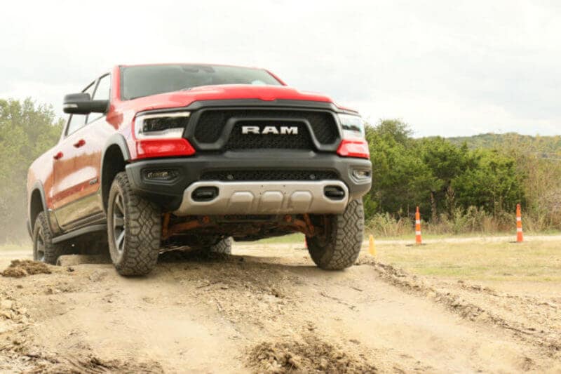 The air suspension in the RAM 1500 makes off-road obstacles a breeze.
