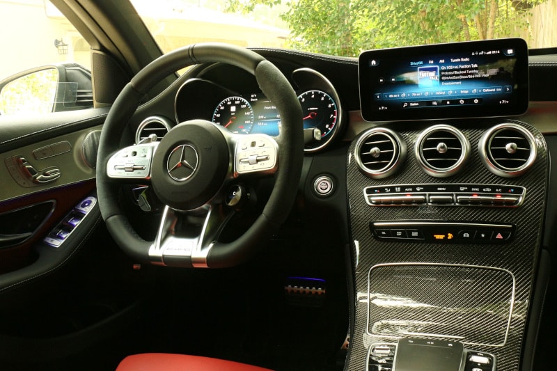 Interior view of the 2020 Mercedes-AMG GLC 43