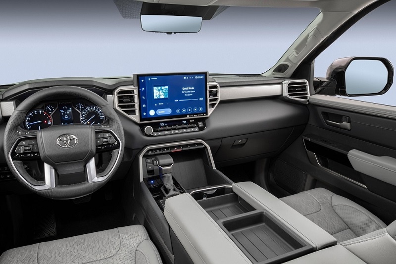 Interior view of the 2022 Toyota Tundra