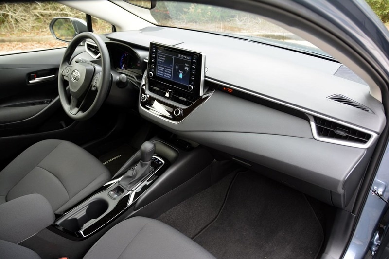 Interior view of the 2020 Toyota Corolla Hybrid