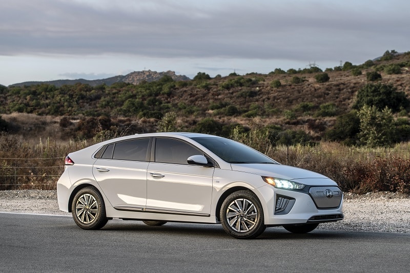 Exterior view of a Hyundai Ioniq trim vehicle