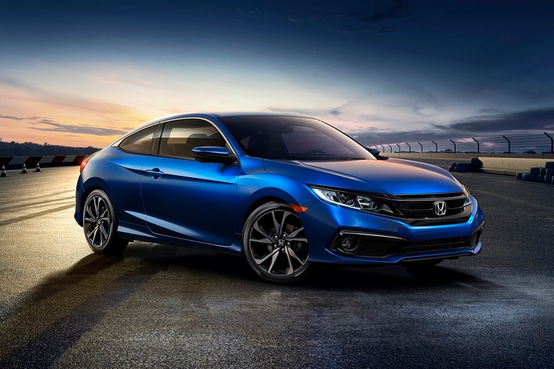 Exterior view of the 2021 Honda Civic Coupe