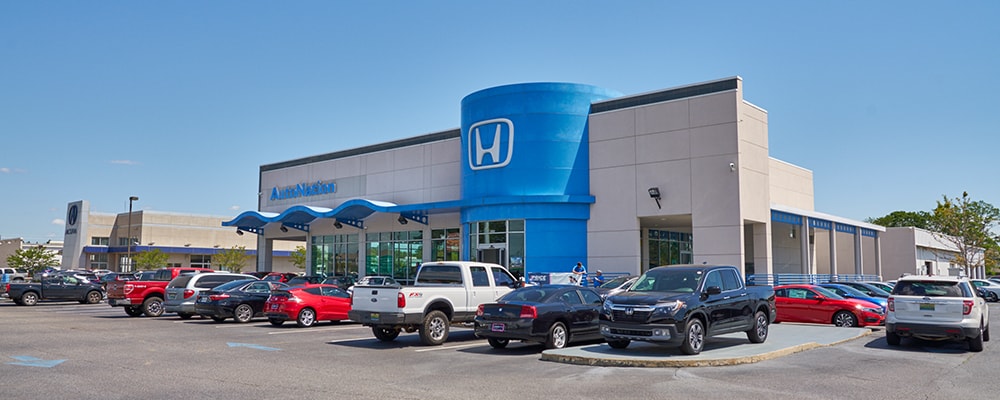 Prichard Area Honda Dealership Exterior view of AutoNation Honda at Bel Air Mall serving Prichard