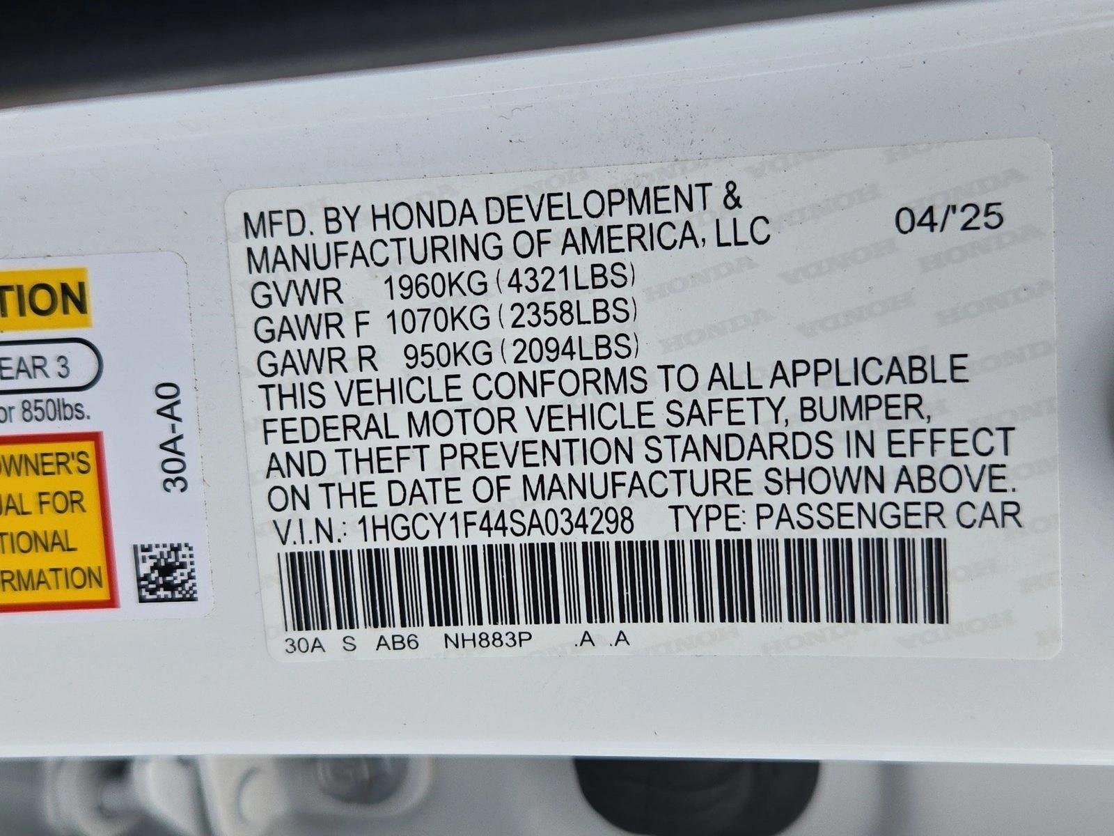 2025 Honda Accord SE - Photo 10