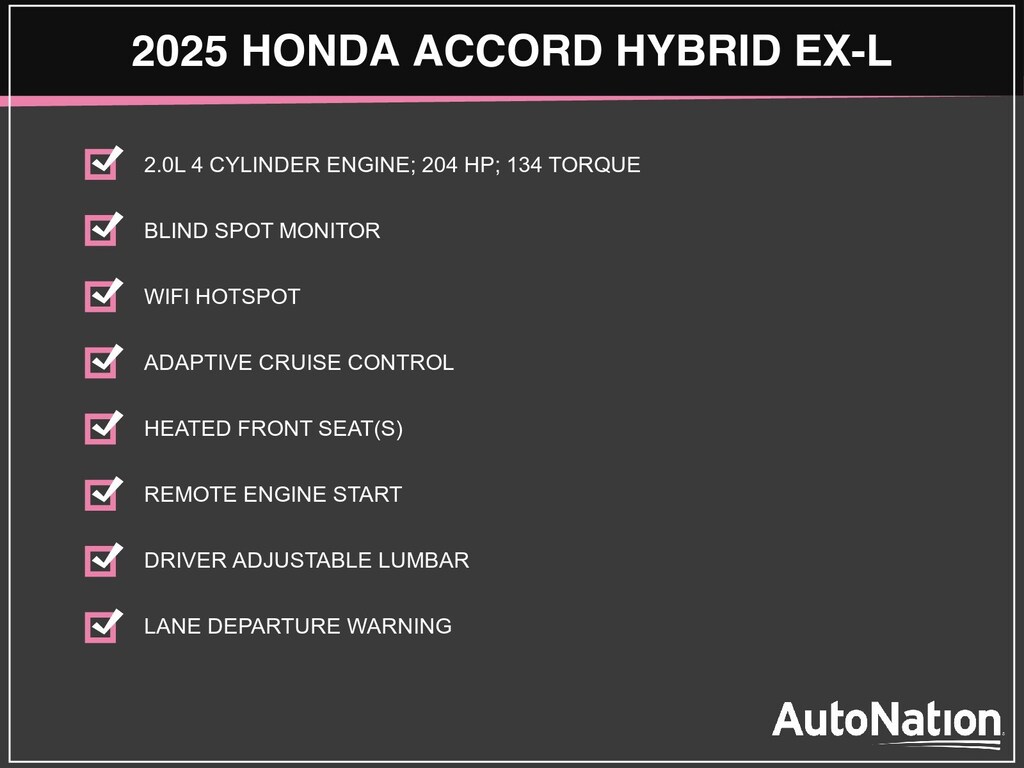 Certified 2025 Honda Accord Hybrid EX-L Sedan