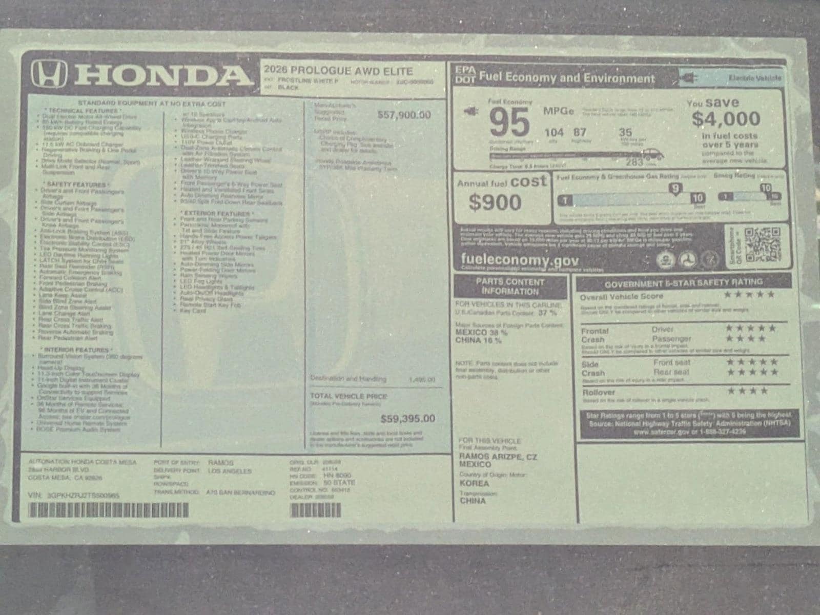 2026 Honda Prologue Elite - Photo 17