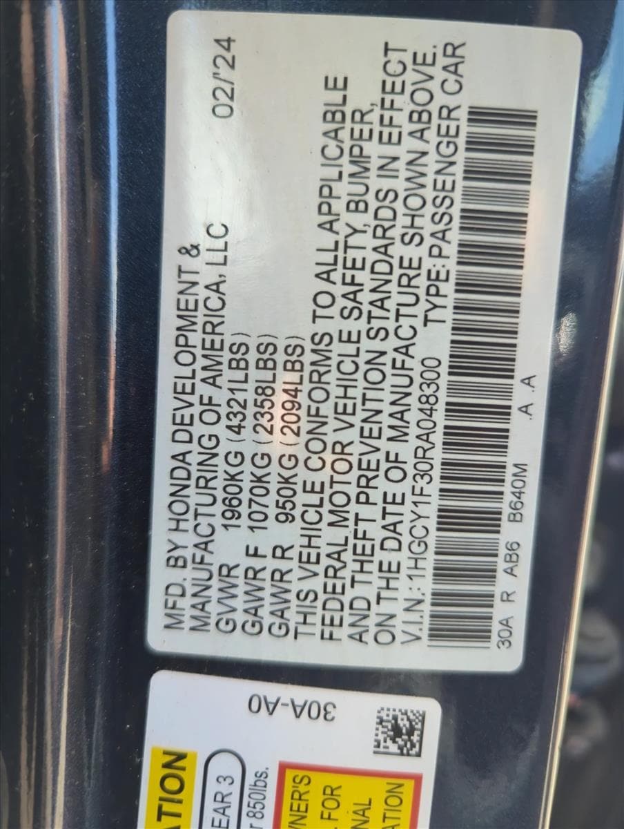 2024 Honda Accord EX - Photo 26