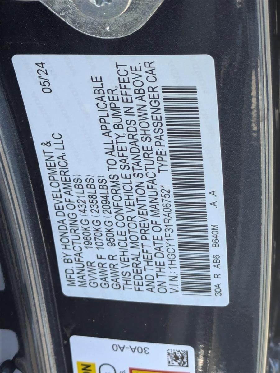 2024 Honda Accord EX - Photo 25