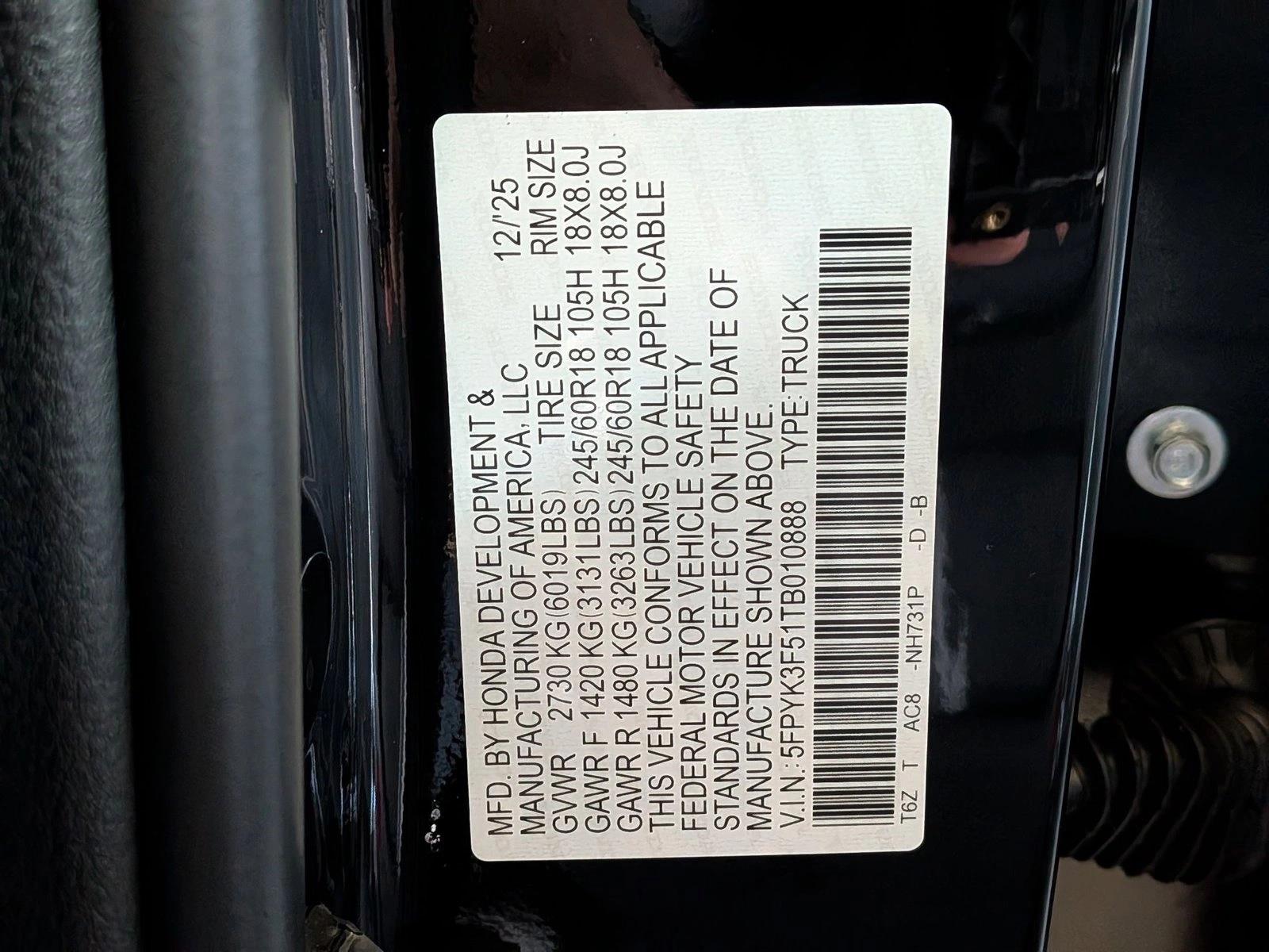 2026 Honda Ridgeline RTL - Photo 17