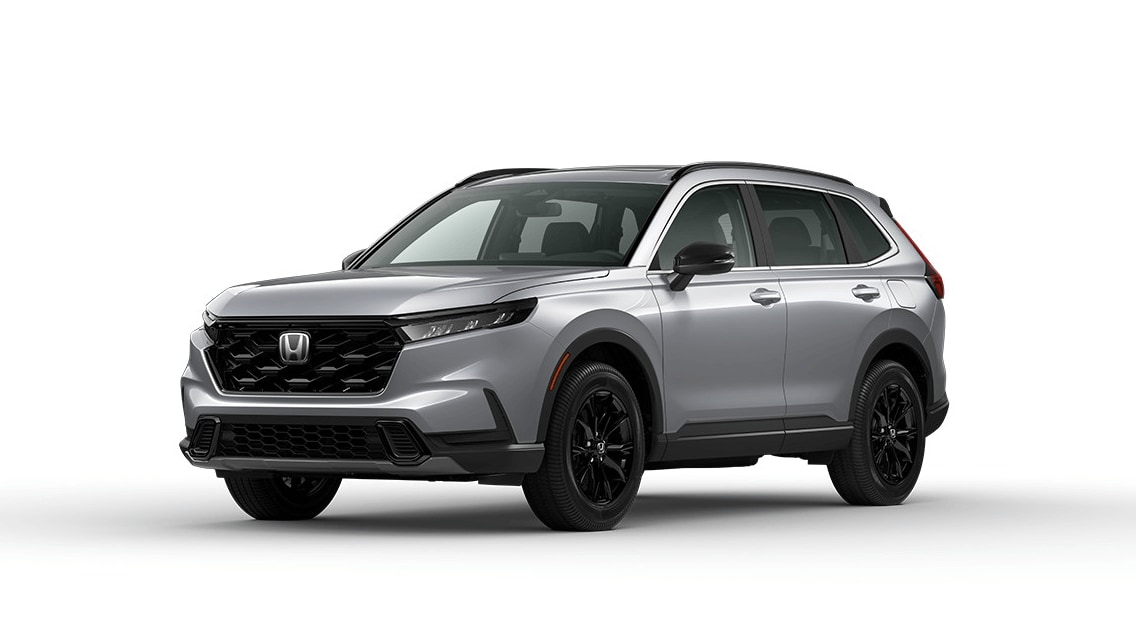 Learn about the key features of the Honda CR-V Sport Hybrid Honda CR-V Sport Hybrid in Solar Silver Metallic