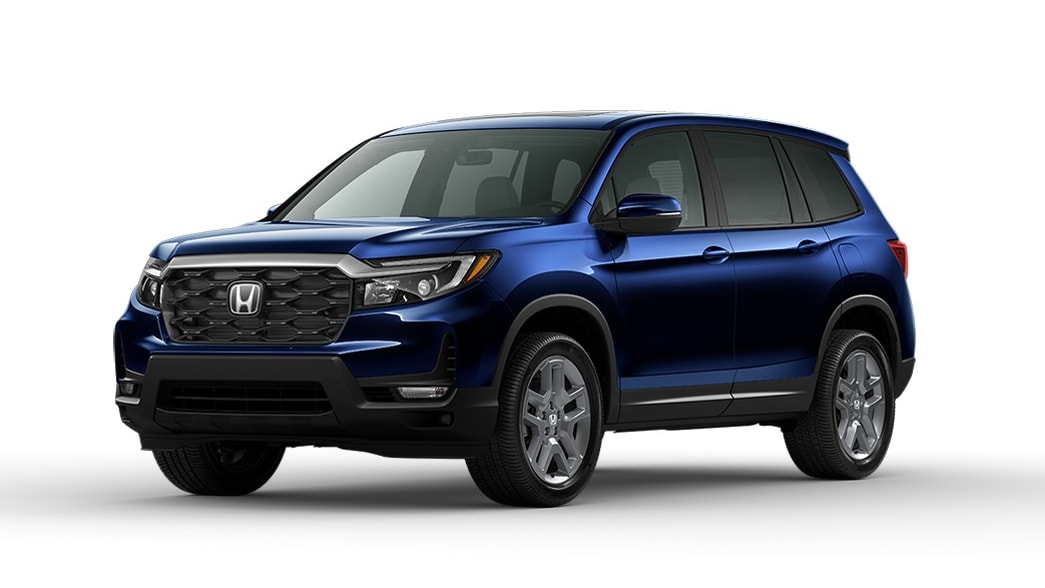 Learn about the key features of the Honda Passport EX-L Honda Passport EX-L in Obsidian Blue Pearl