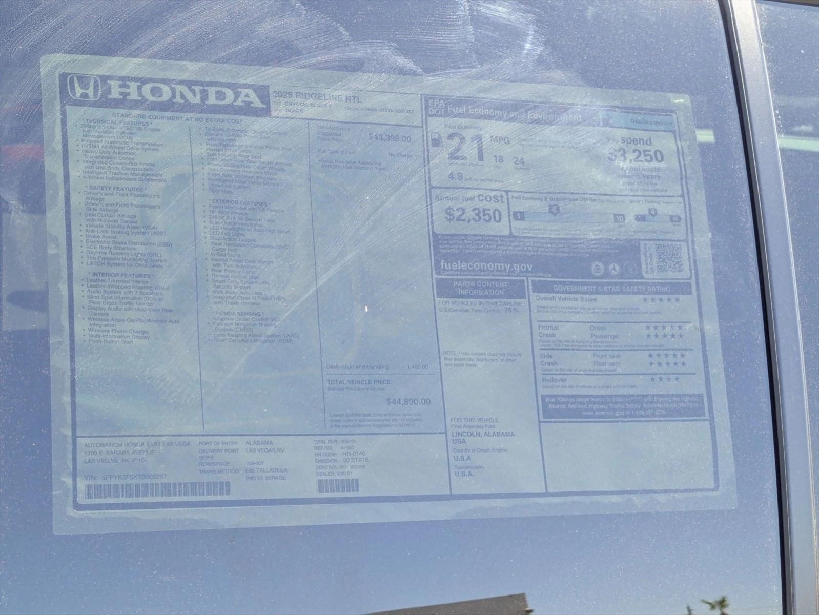2026 Honda Ridgeline RTL - Photo 17