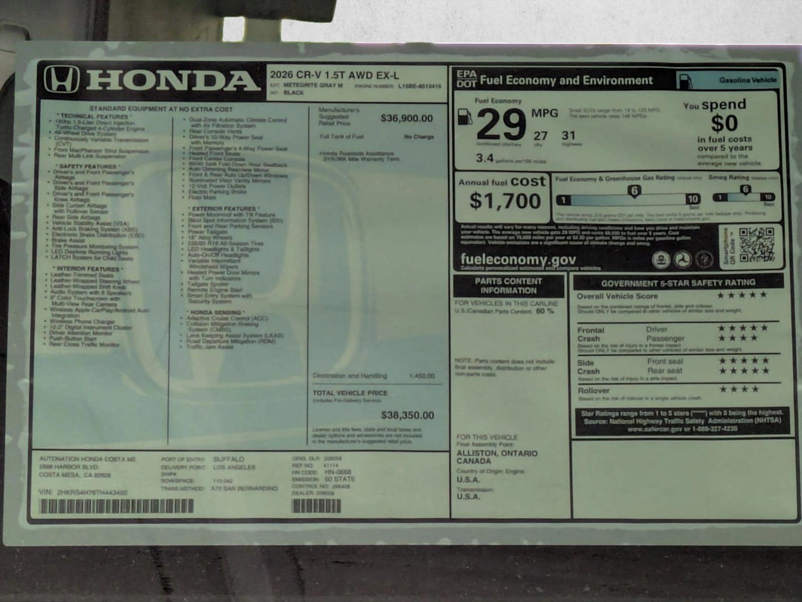 2026 Honda CR-V EX-L - Photo 18