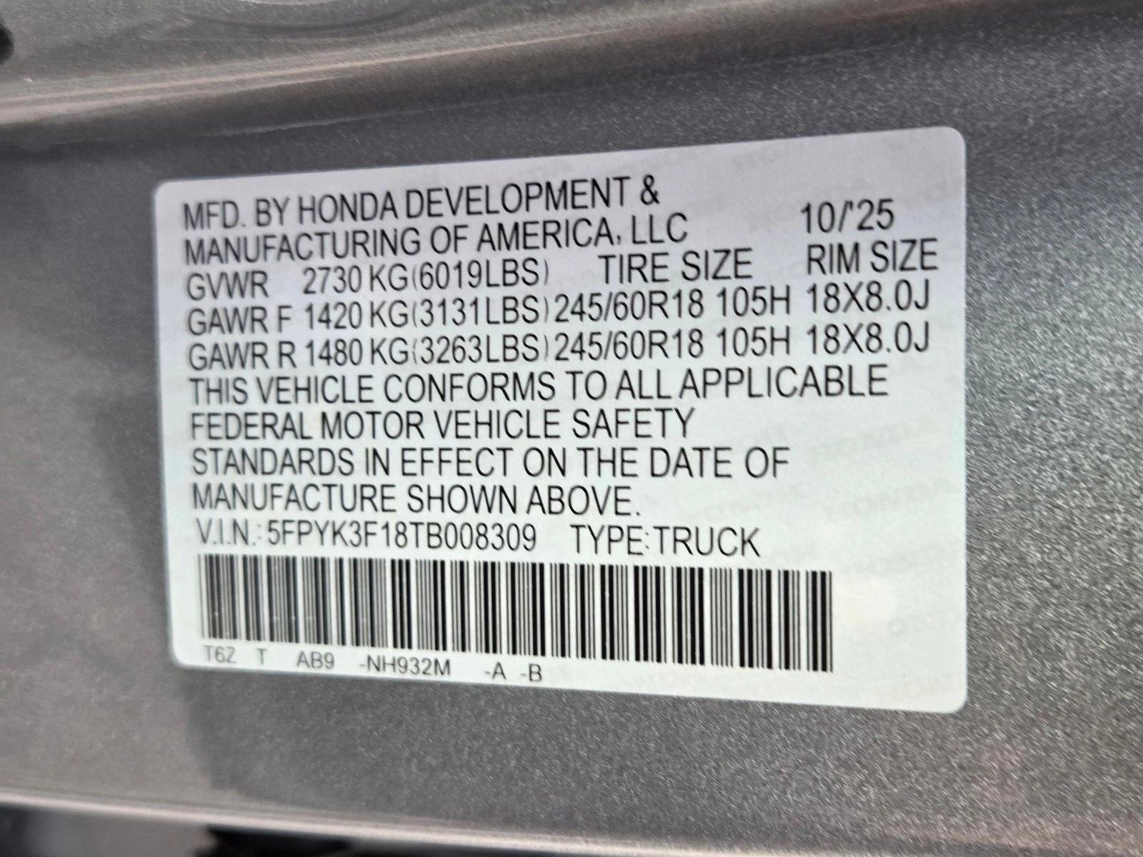 2026 Honda Ridgeline Sport - Photo 17