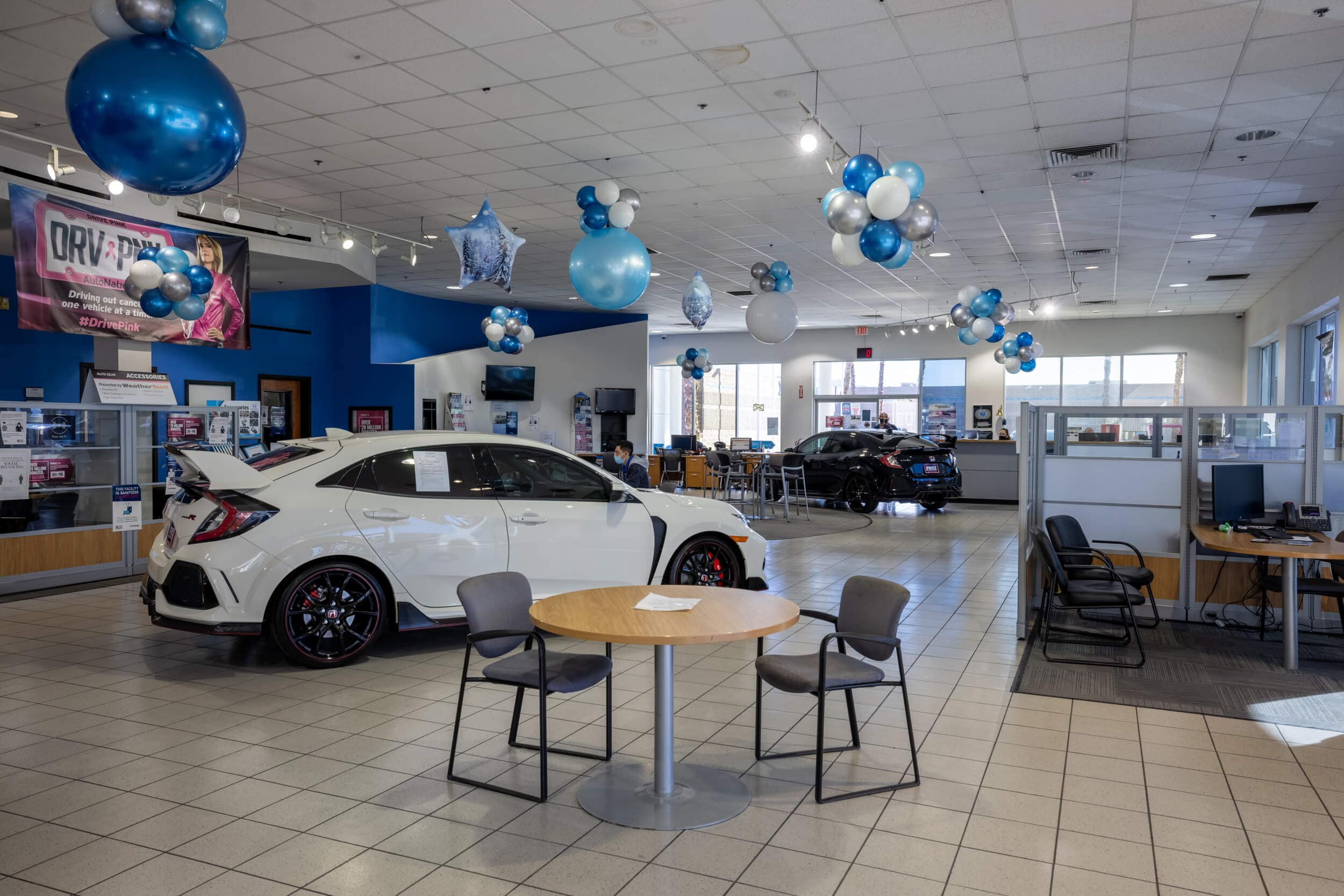 View of the Finance center counter at AutoNation Honda East Las Vegas