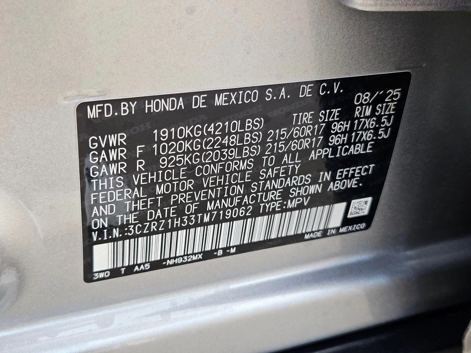 New 2026 Honda HR-V For Sale SUV Solar Silver | Lewisville TX