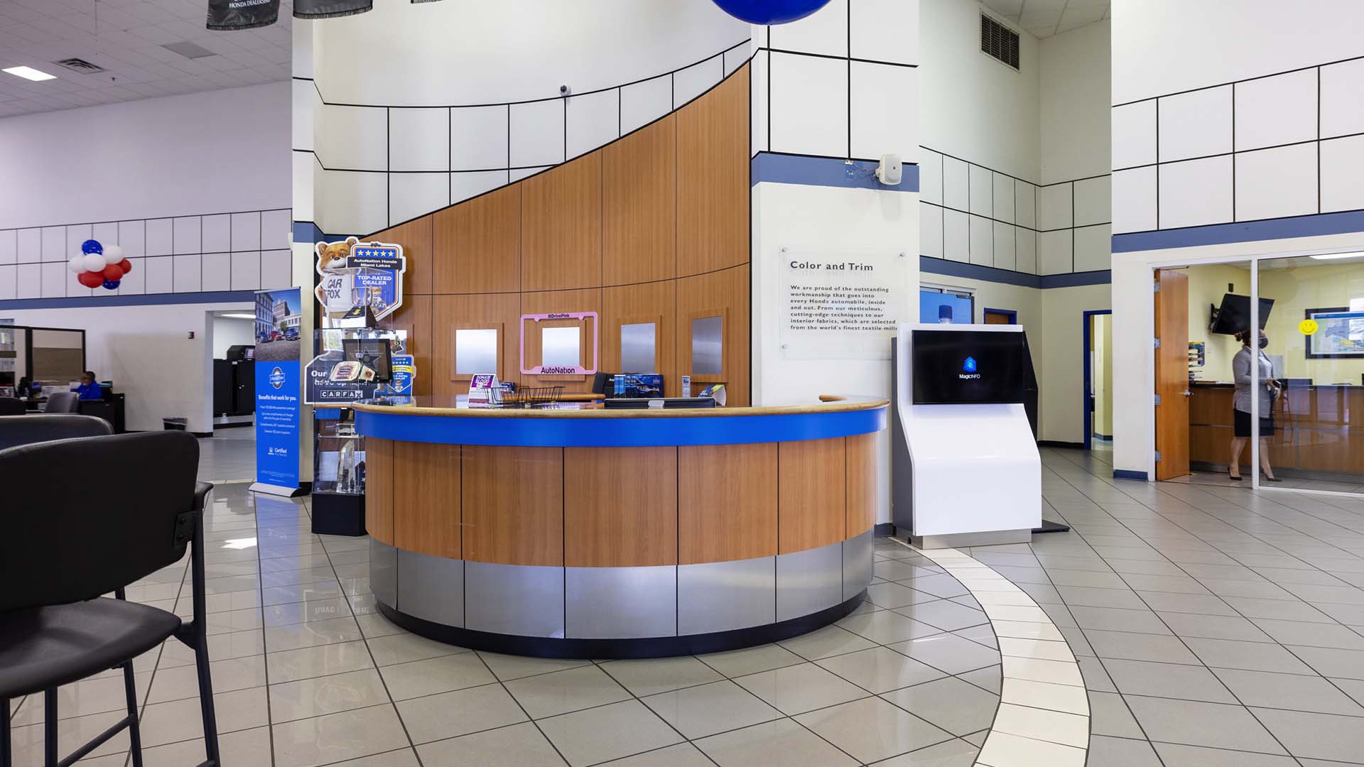 Get help
financing your next Honda car, truck, or SUV at AutoNation Honda Miami
Lakes View of the financing center at AutoNation Honda Miami Lakes