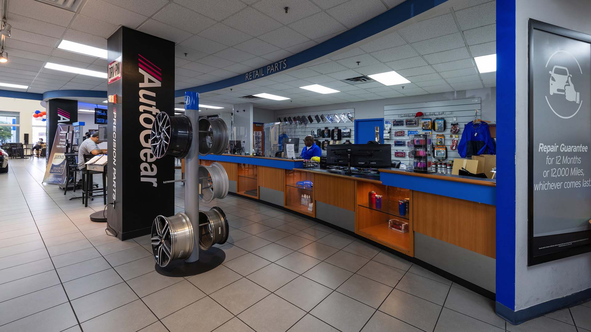 Exterior view of the parts center counter at AutoNation Honda Miami Lakes
