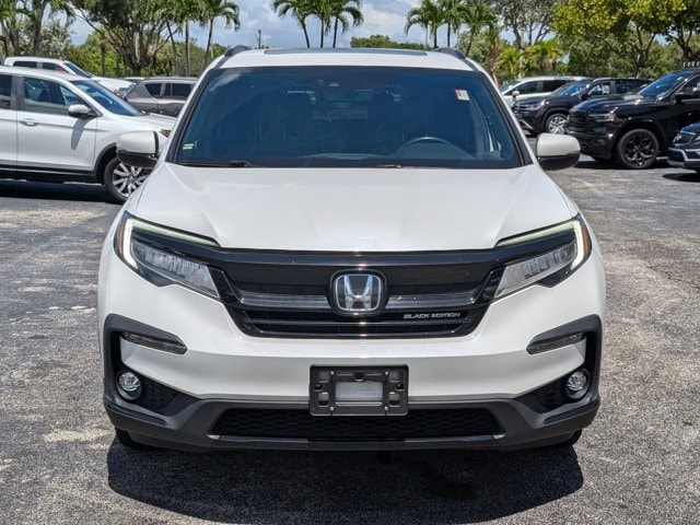 Certified 2021 Honda Pilot Black Edition with VIN 5FNYF6H70MB080025 for sale in Miami Gardens, FL