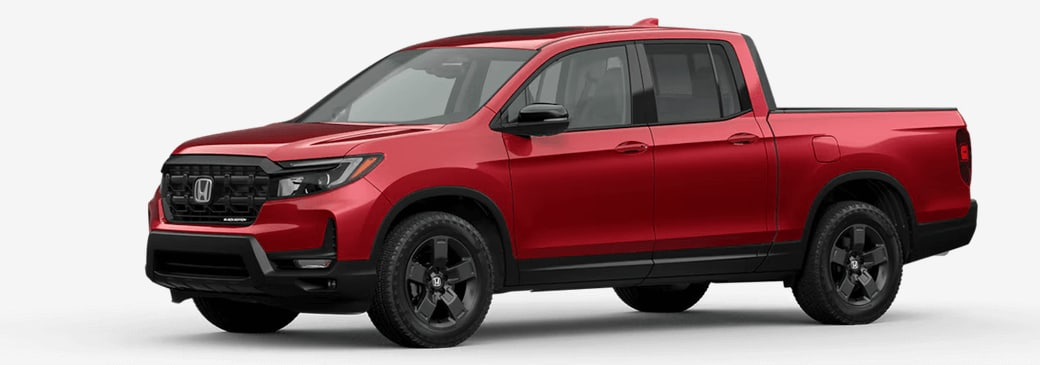 Learn about the Honda Ridgeline exterior color options Honda Ridgeline in Radiant Red Metallic II