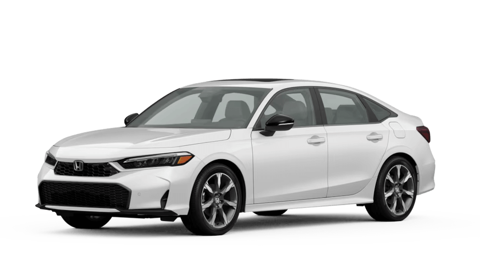 Learn about the Honda Civic exterior color options Honda Civic in Platinum White Pearl