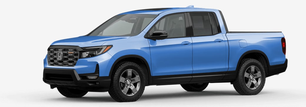 Learn about the Honda Ridgeline exterior color options Honda Ridgeline in Diffused Sky Blue Pearl