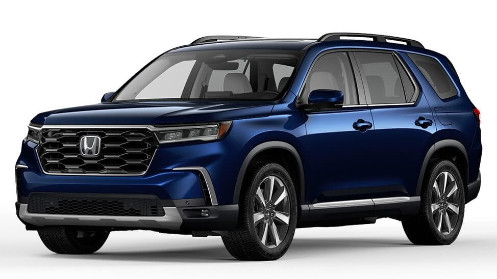 Learn about the key features of the Honda Pilot Touring Honda Pilot EX-L in Obsidian Blue Pearl