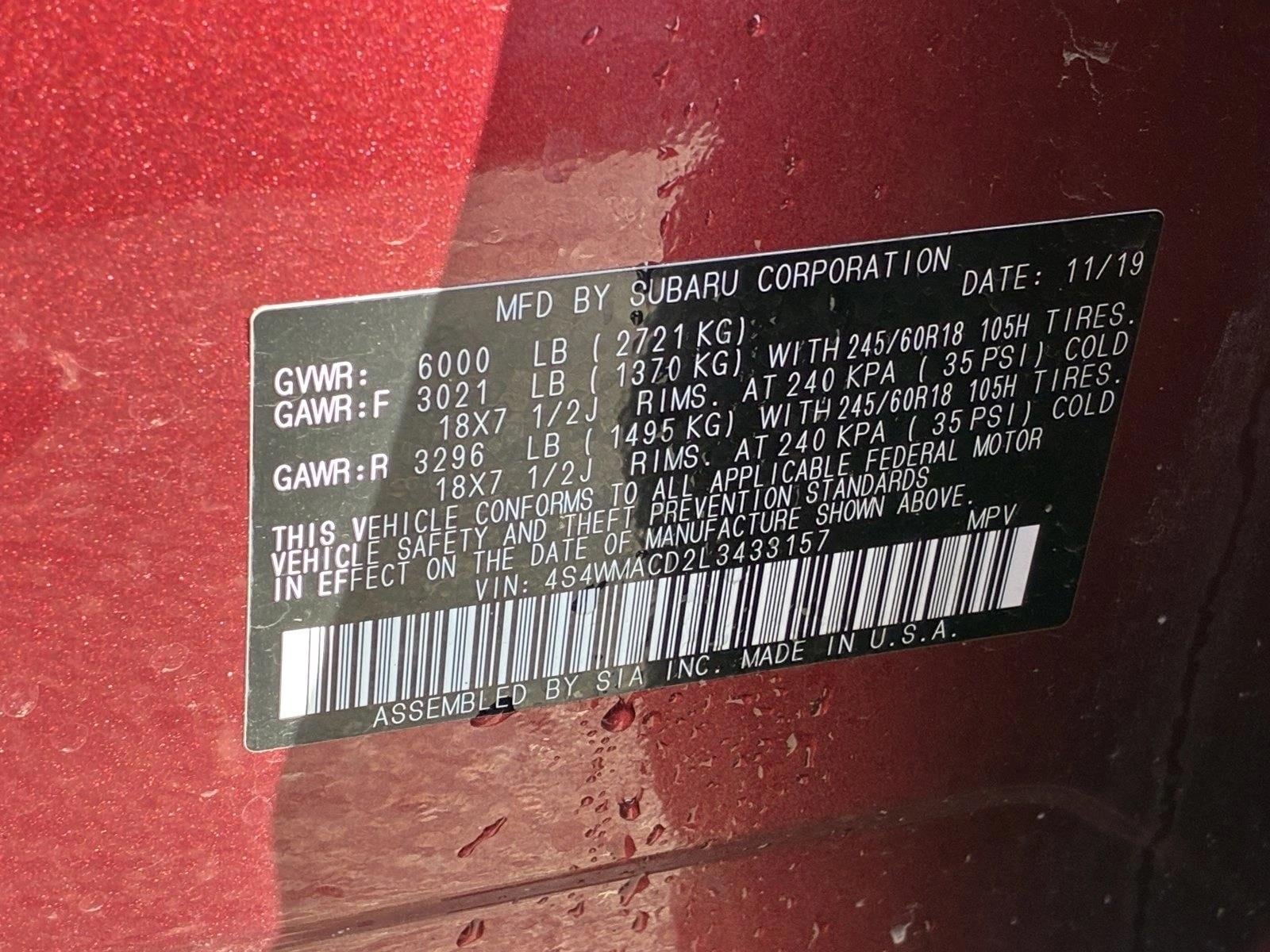 2020 SUBARU ASCENT - Image 15